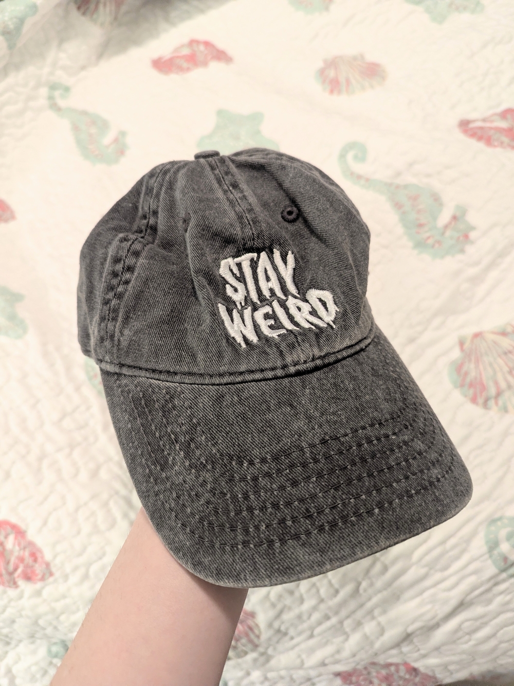 Stay Weird Gray Cap